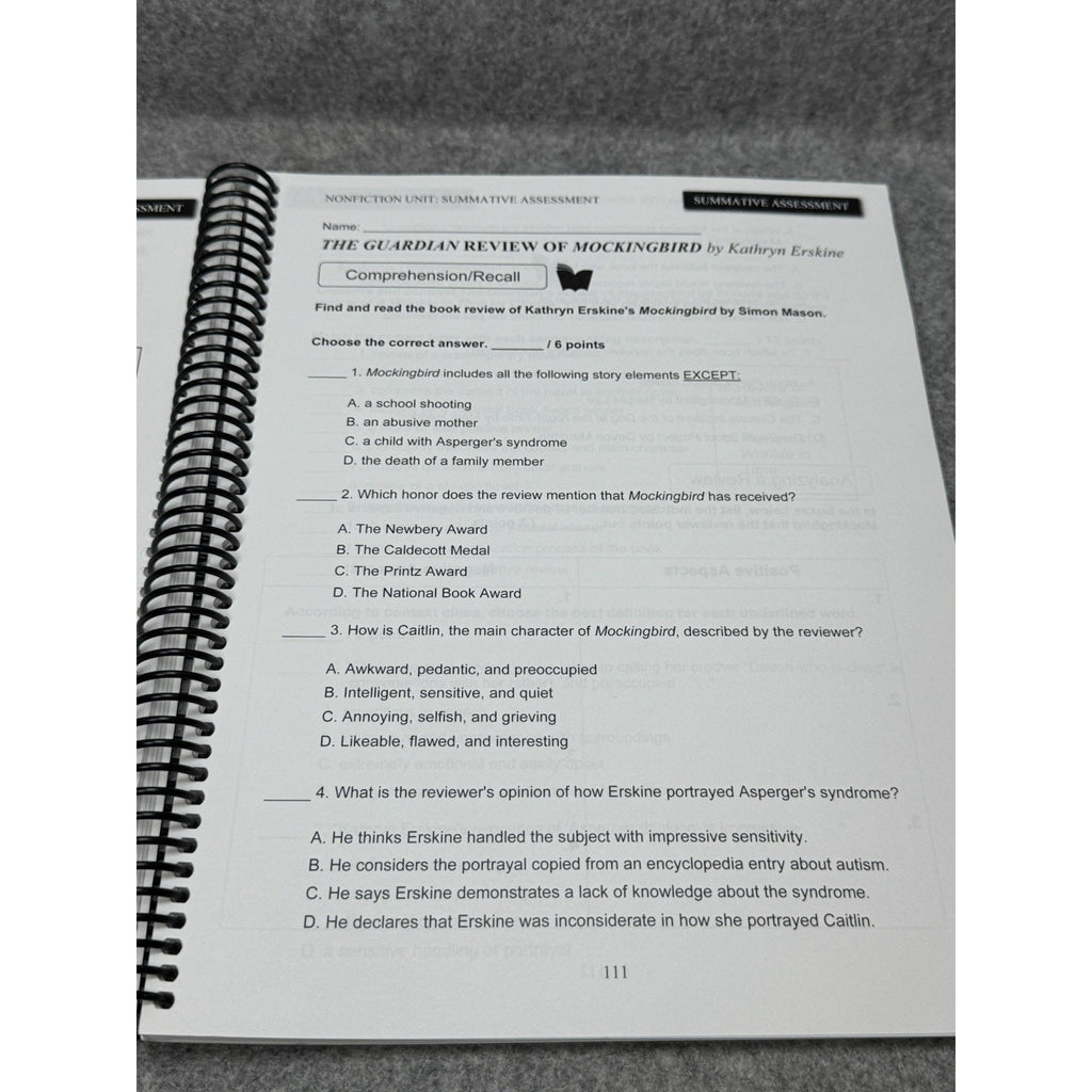 Essentials in Literature Level 9 Student Text Homeschool Matthew Stephens