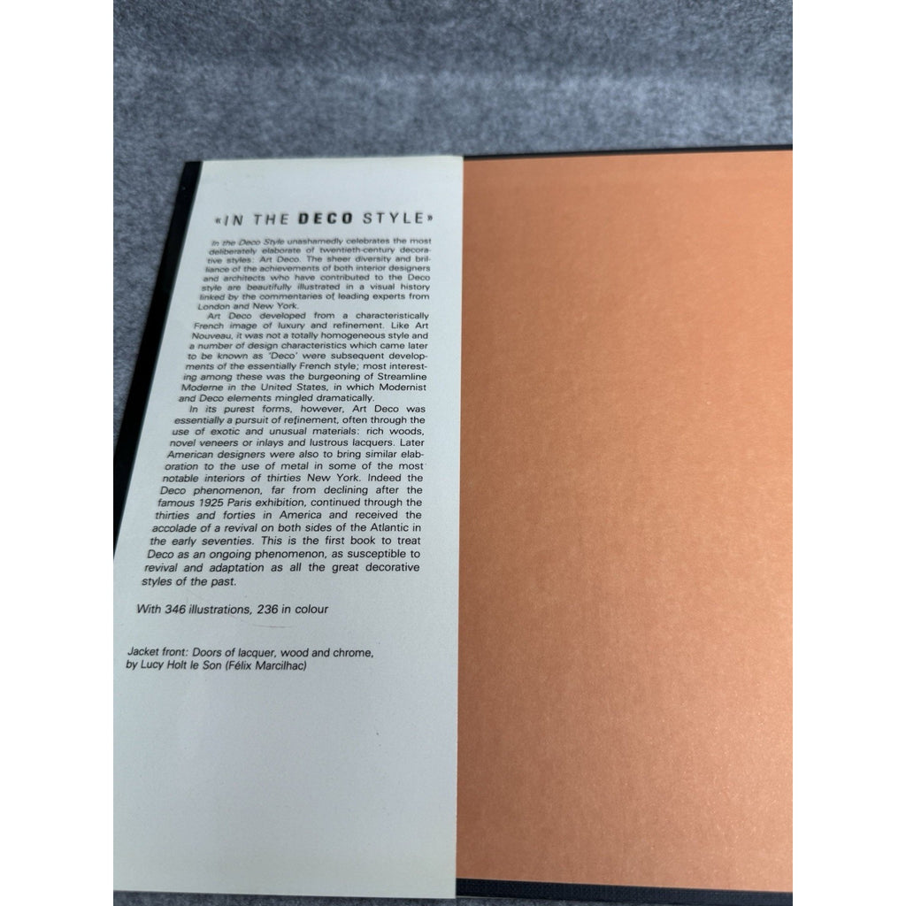 In the Deco Style 1987 Art Deco Design Interiors Klein Rizzoli Hardcover DJ