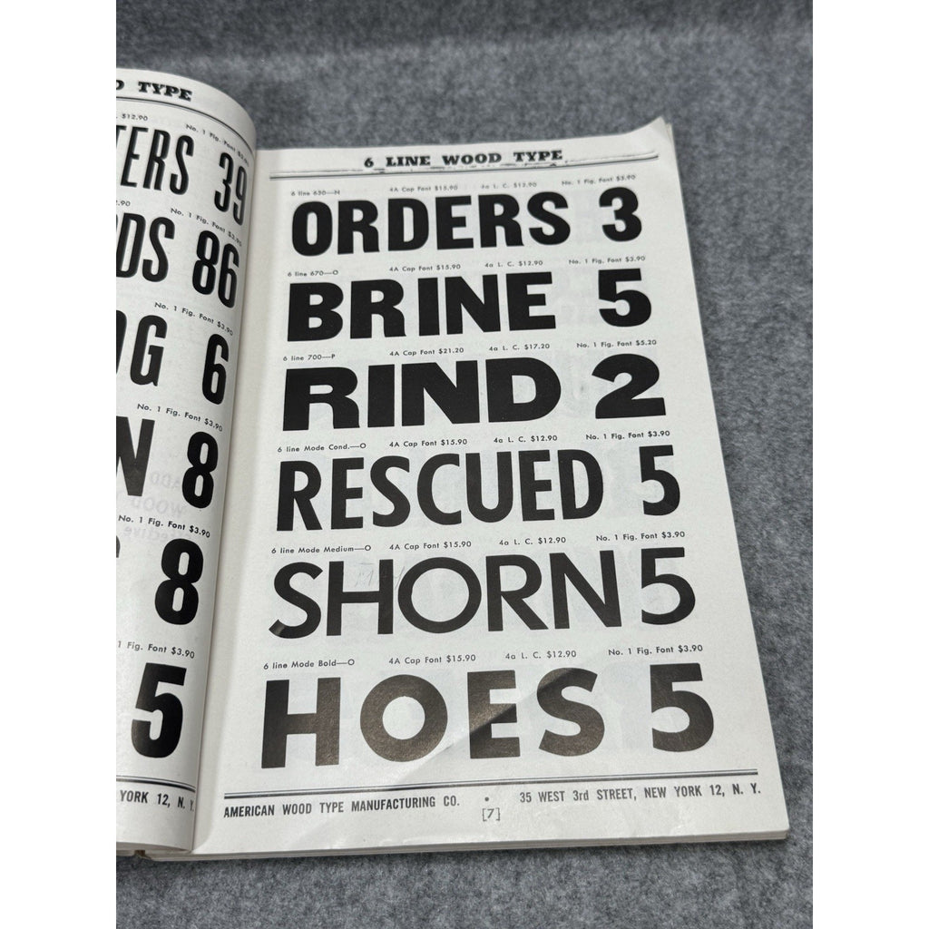 1955-1956 American Wood Type Mfg Co Catalog Printers Supplies Letterpress