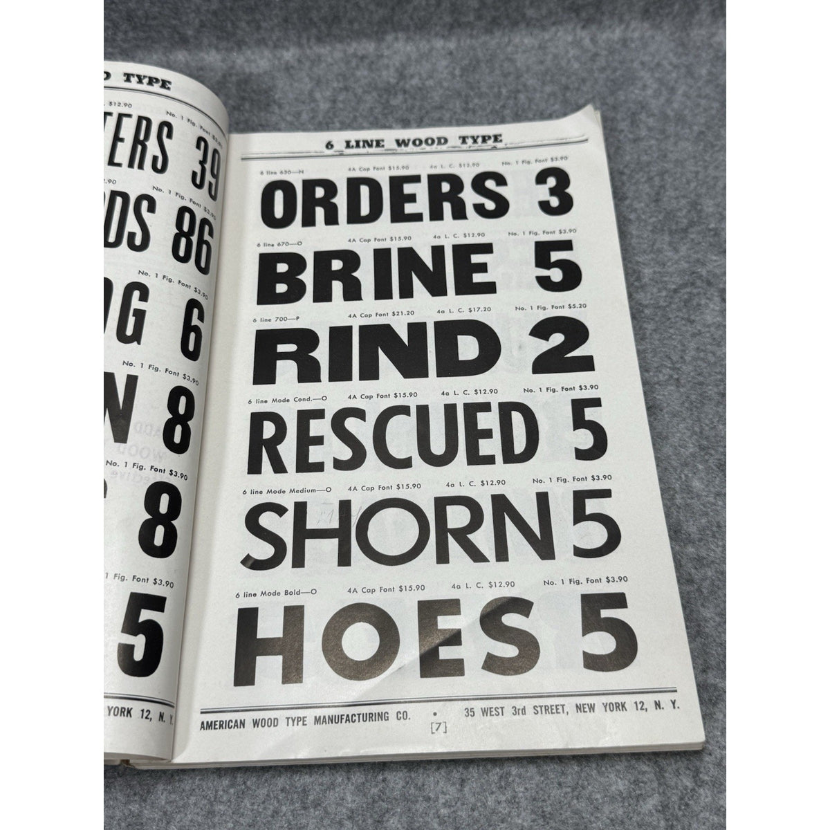1955-1956 American Wood Type Mfg Co Catalog Printers Supplies Letterpress