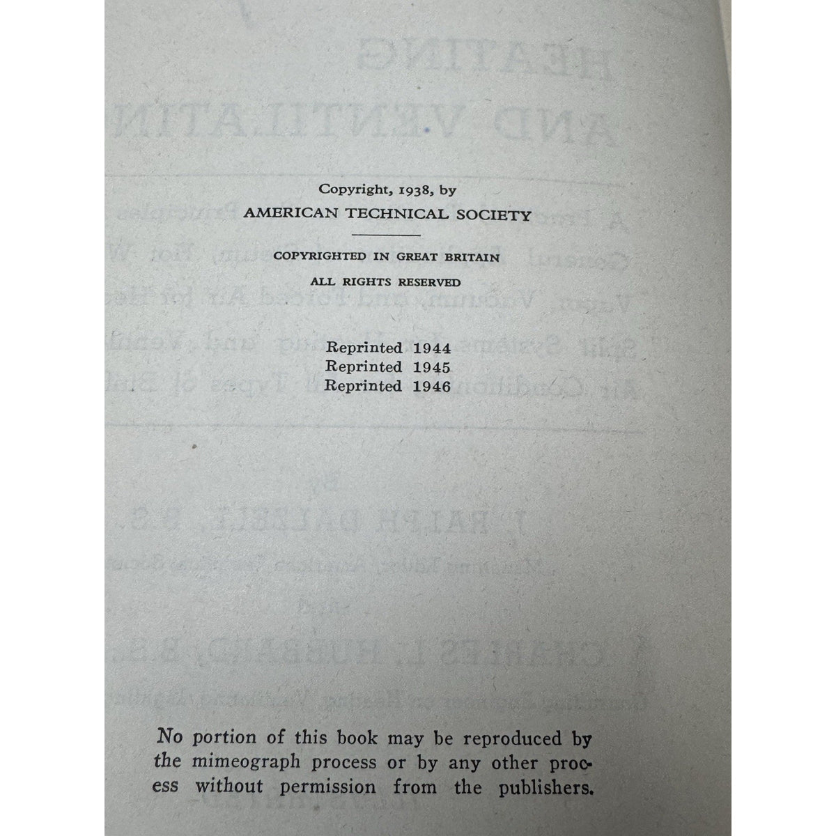 Air Conditioning Heating & Ventilating Dalzell Hubbard 1947 HVAC HC