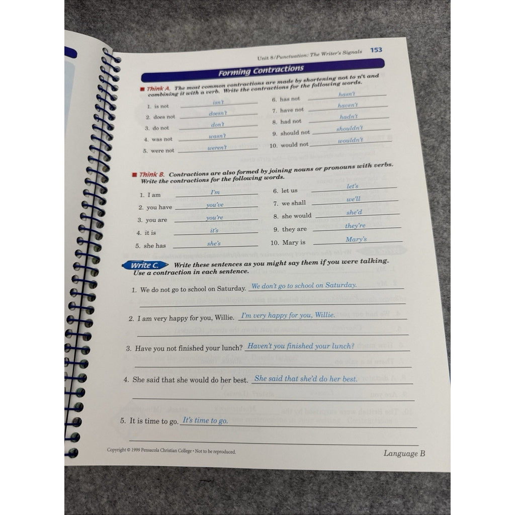 A Beka Book God's Gift of Language B Teacher's Edition