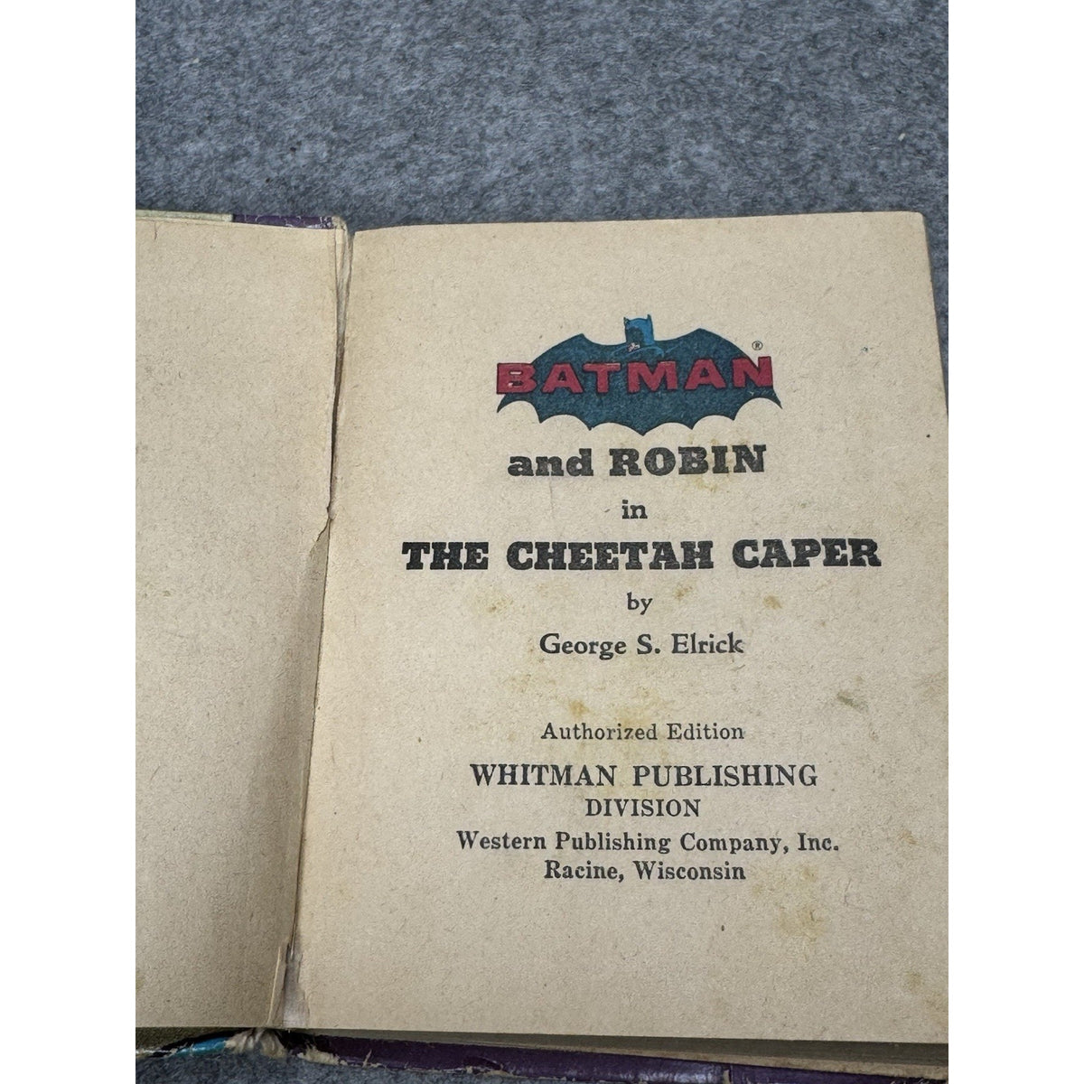 1969 Batman & Robin The Cheetah Caper Whitman Big Little Book Illustrated