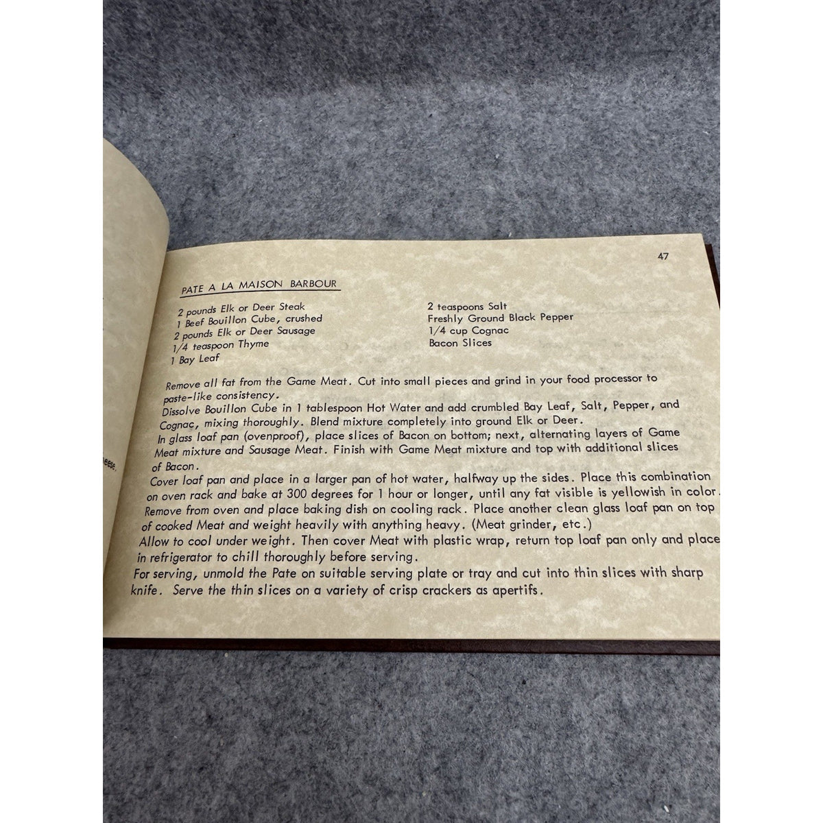 Elegant Elk Delicious Deer 1978 First Edition Judy Barbour Cookbook