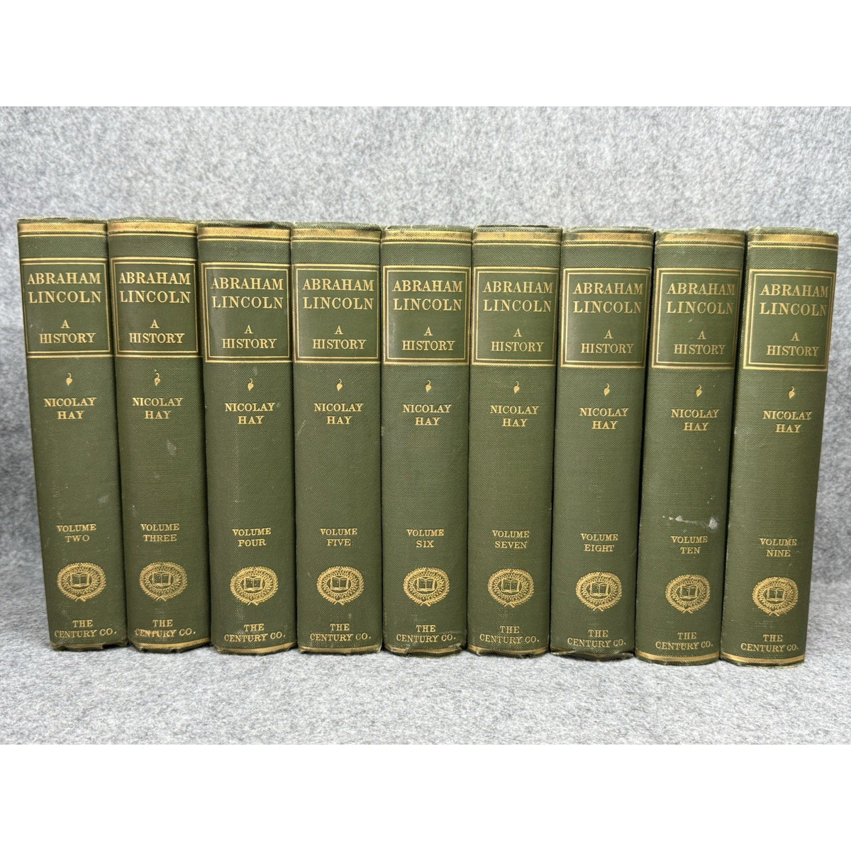 Abraham Lincoln A History 1890 Nicolay Hay First Edition 9 Vol Set 2-10 Rare
