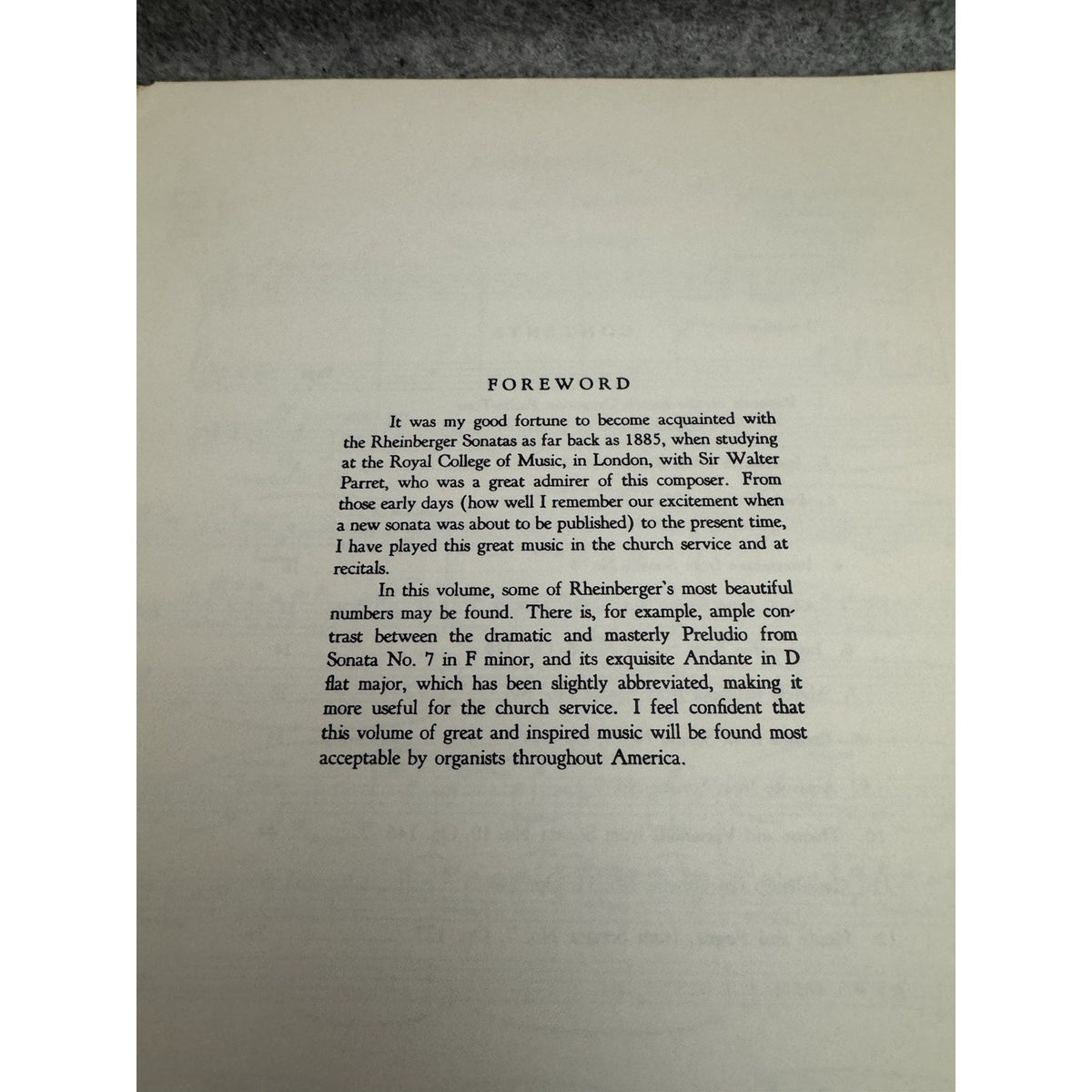 Recital and Service Pieces for the Organ Rheinberger Noble Vol 1 Sheet Music