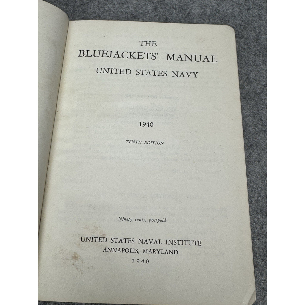 1940 The Bluejackets’ Manual US Navy 10th Edition WWII Illustrated Naval History