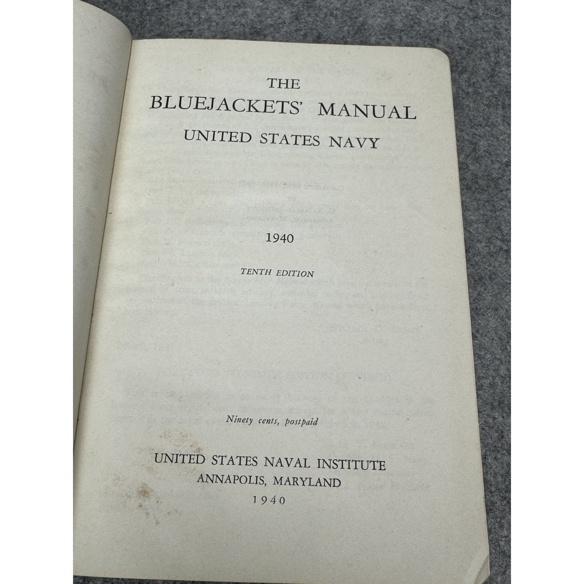 1940 The Bluejackets’ Manual US Navy 10th Edition WWII Illustrated Naval History