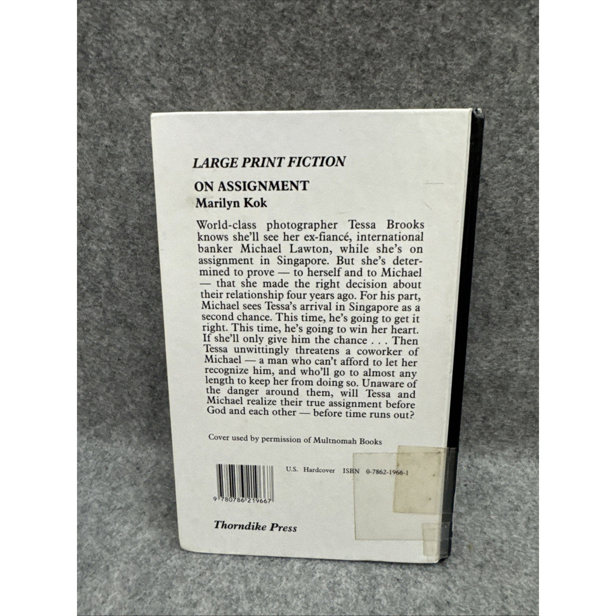 On Assignment by Marilyn Kok (1999, Hardcover)