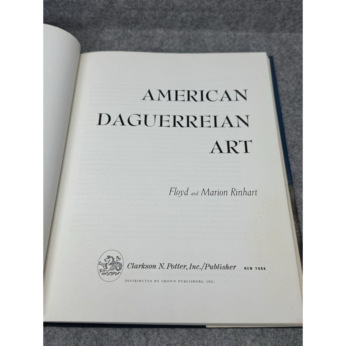 1967 American Daguerreian Art Floyd Marion Rinhart Photography Hardcover DJ