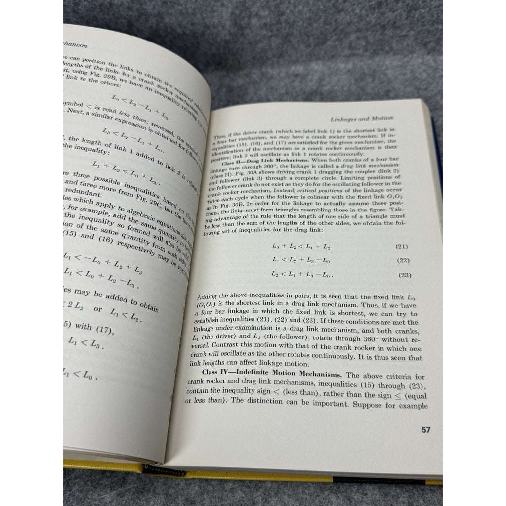 Mechanism Design-Oriented Kinematics Wilson Michels 1969 Engineering HC
