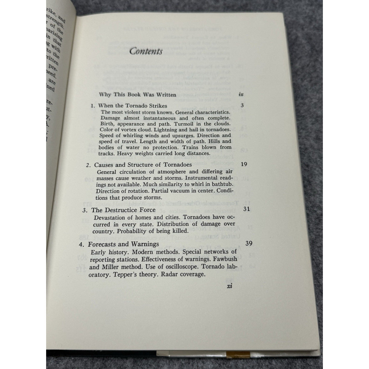 Tornadoes of the United States Snowden D Flora 1973 HC DJ Weather History