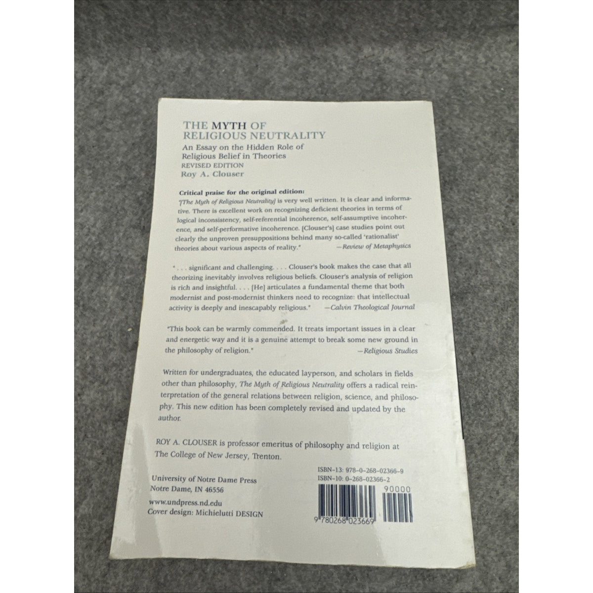 Myth of Religious Neutrality, Revised Edition : An Essay on the Hidden Role...