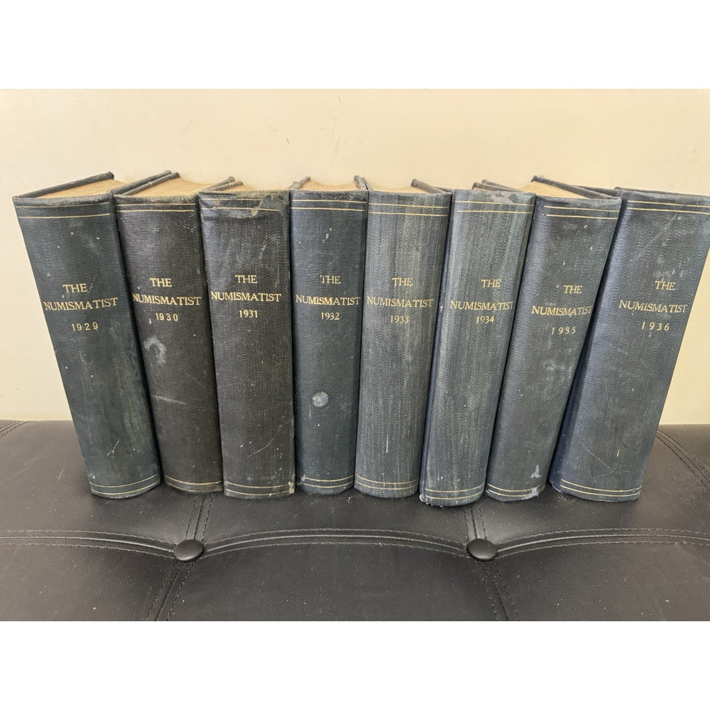 8 Vol The Numismatist 1929-1936 Hardbound ANA Coin Journal Lot