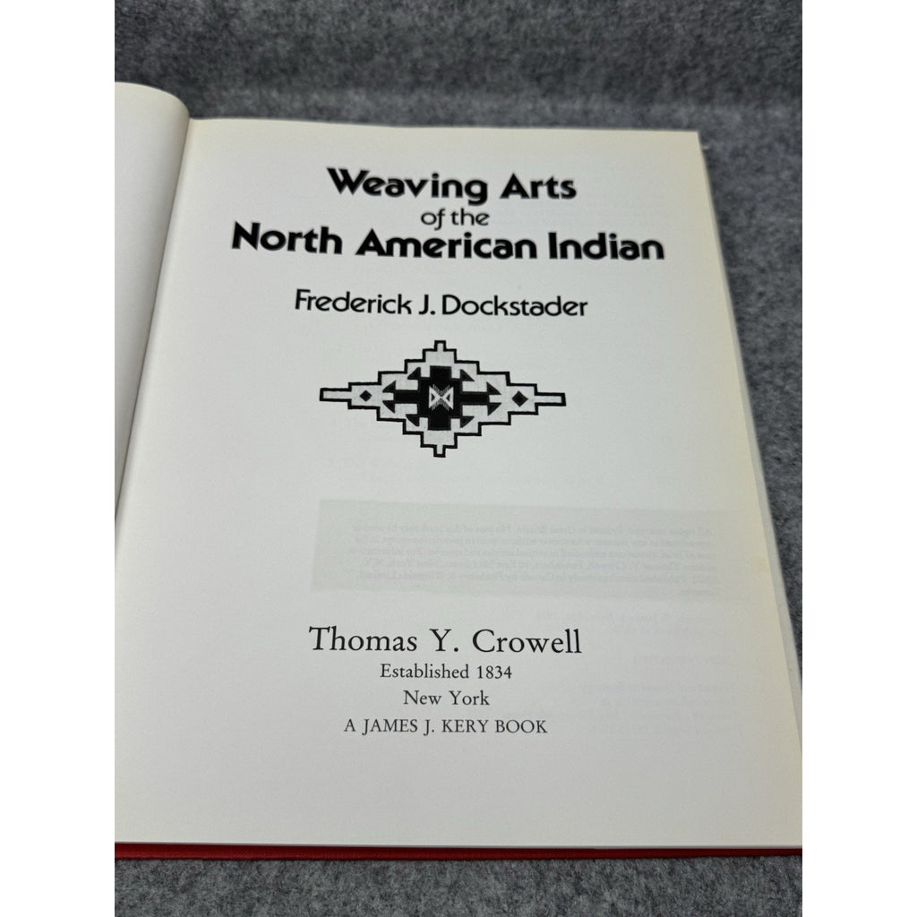 1978 Weaving Arts of the North American Indian Frederick J Dockstader HC DJ