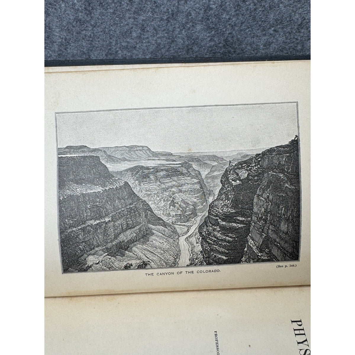 1899 Physical Geography William Morris Davis Illustrated Antique Hardcover