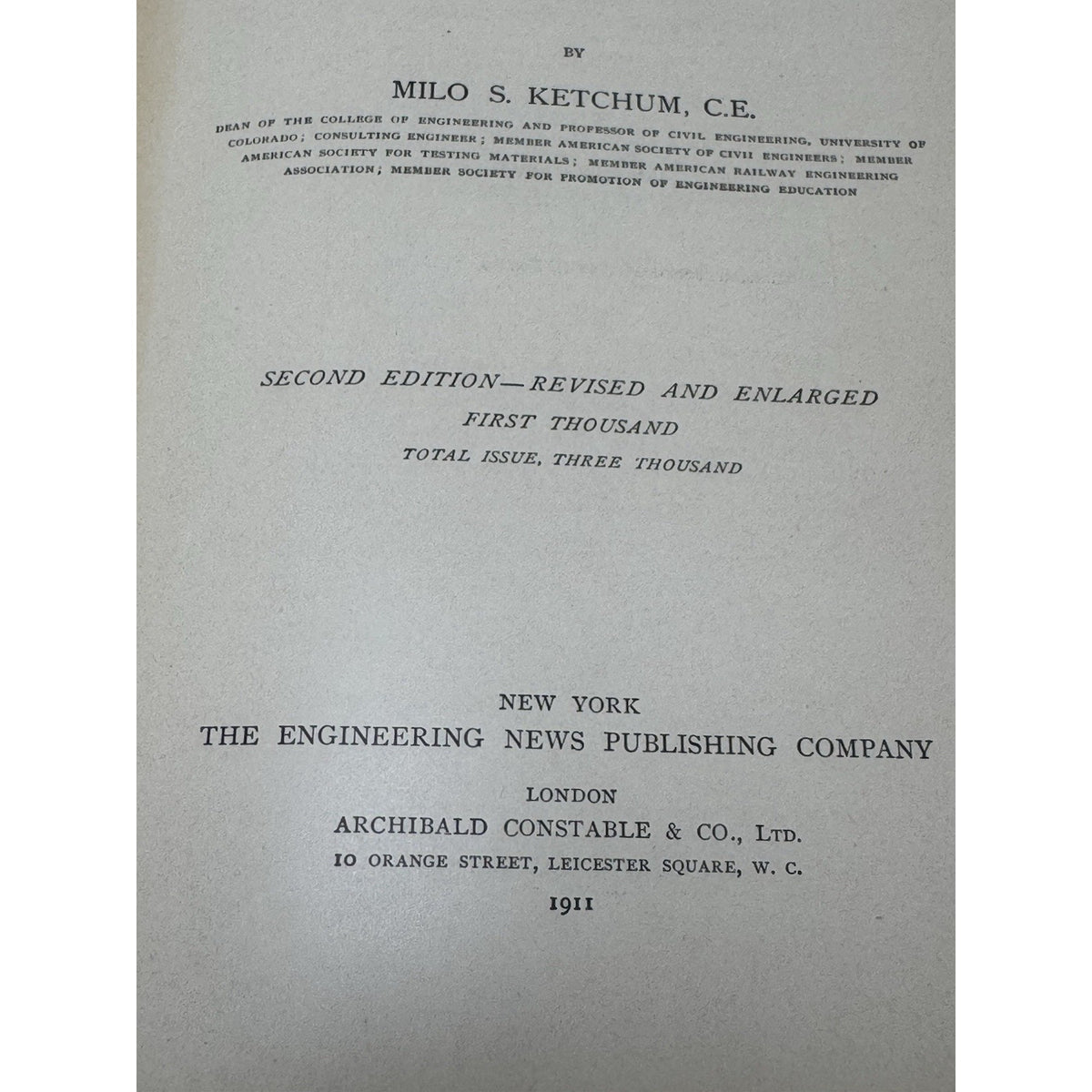 1911 Rare Walls Bins & Grain Elevators Milo Ketchum 2nd Ed Engineering HC