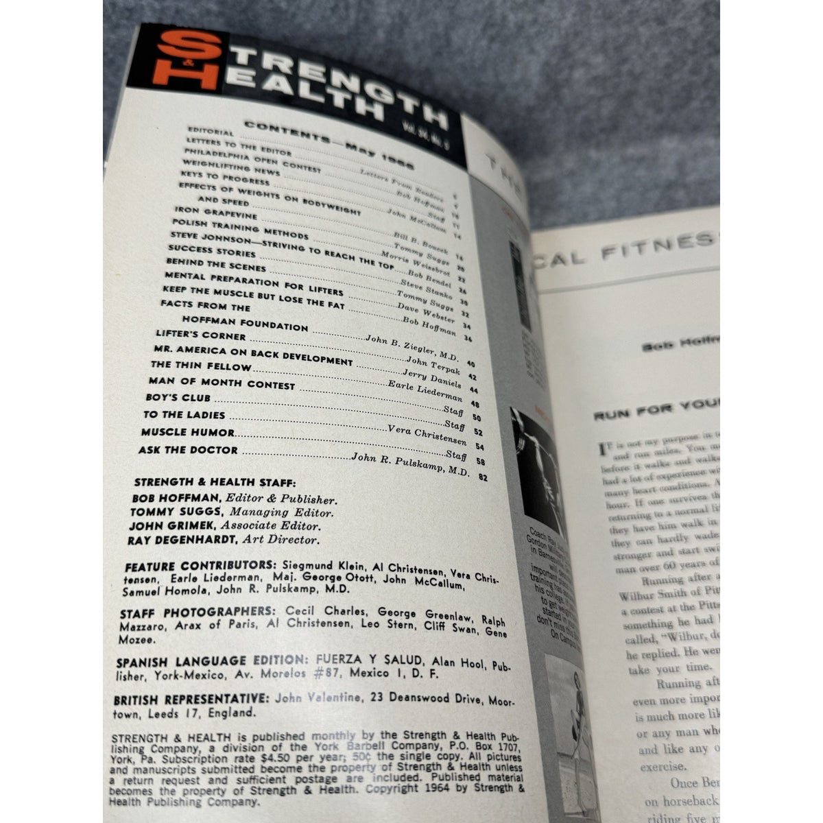 Strength & Health May 1966 Jim Haislop Bodybuilding Magazine York Barbell