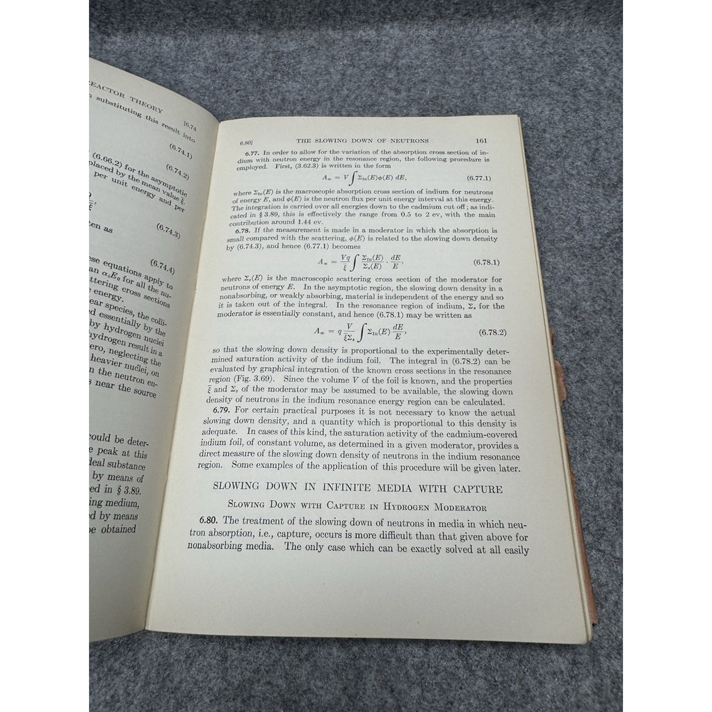Elements of Nuclear Reactor Theory Glasstone Edlund 1957 Atomic Energy HC DJ