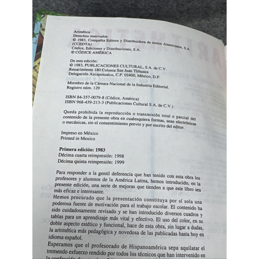 Aritmetica : Teorico - Practica by Aurelio Baldor (Hardcover)