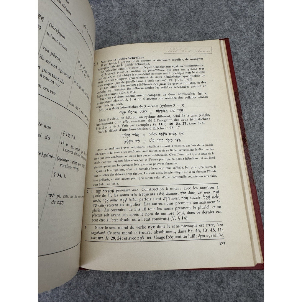 1955 Initiation A L’Hebreu Biblique Paul Auvray Hebrew HC French