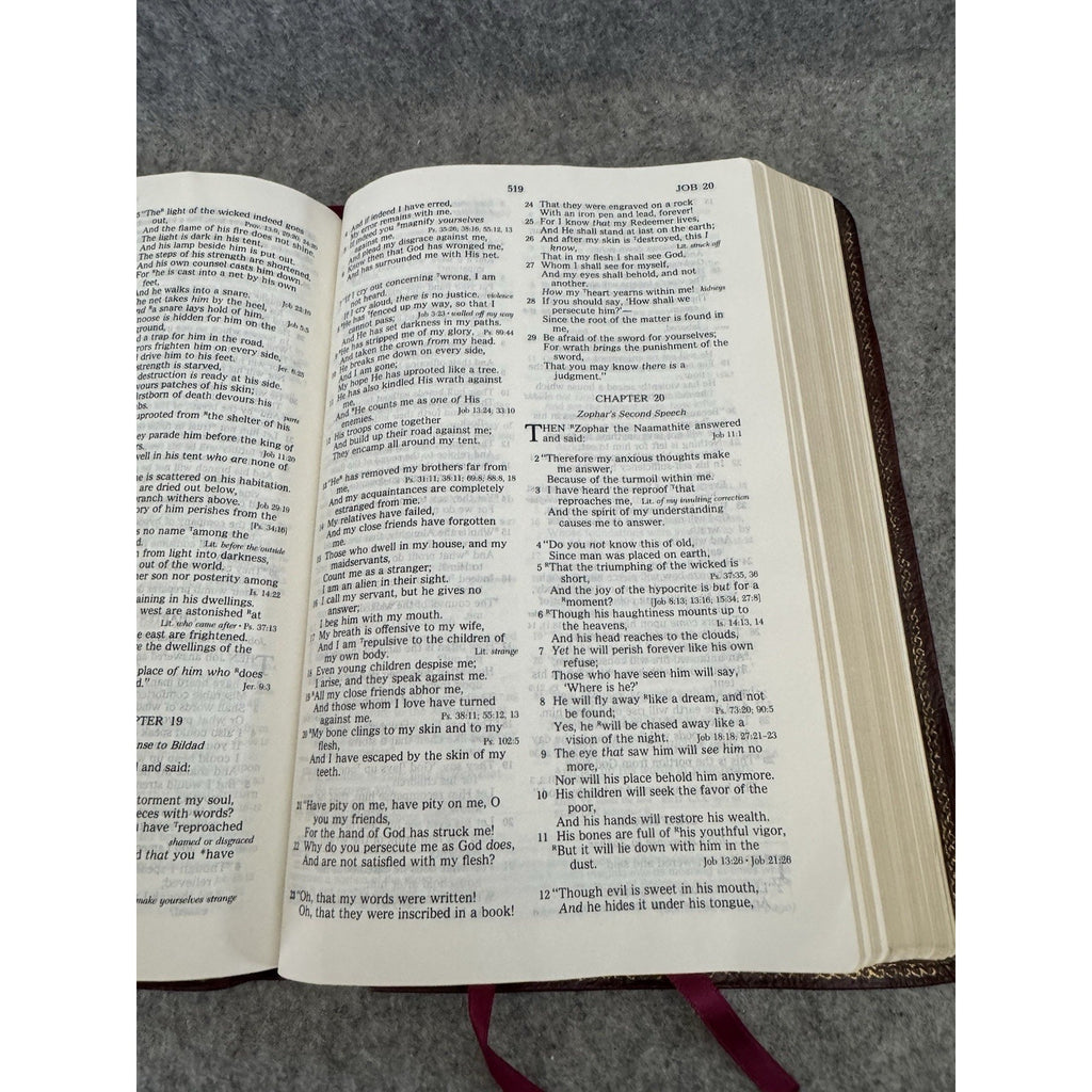 1987 Heritage Bible NKJV Open Bible Expanded Edition Genuine Leather