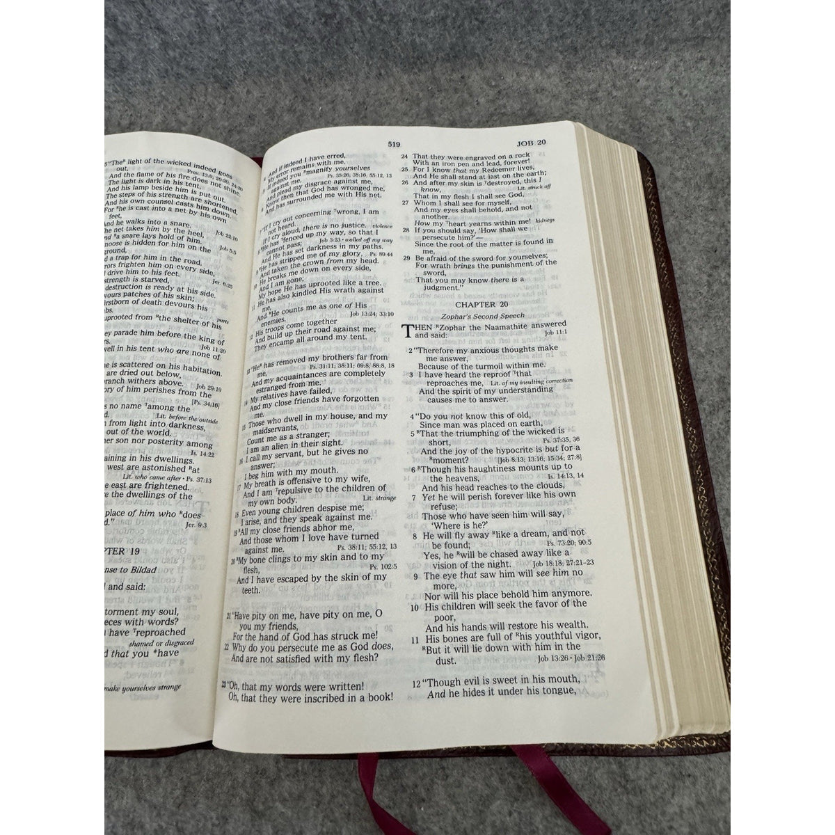 1987 Heritage Bible NKJV Open Bible Expanded Edition Genuine Leather