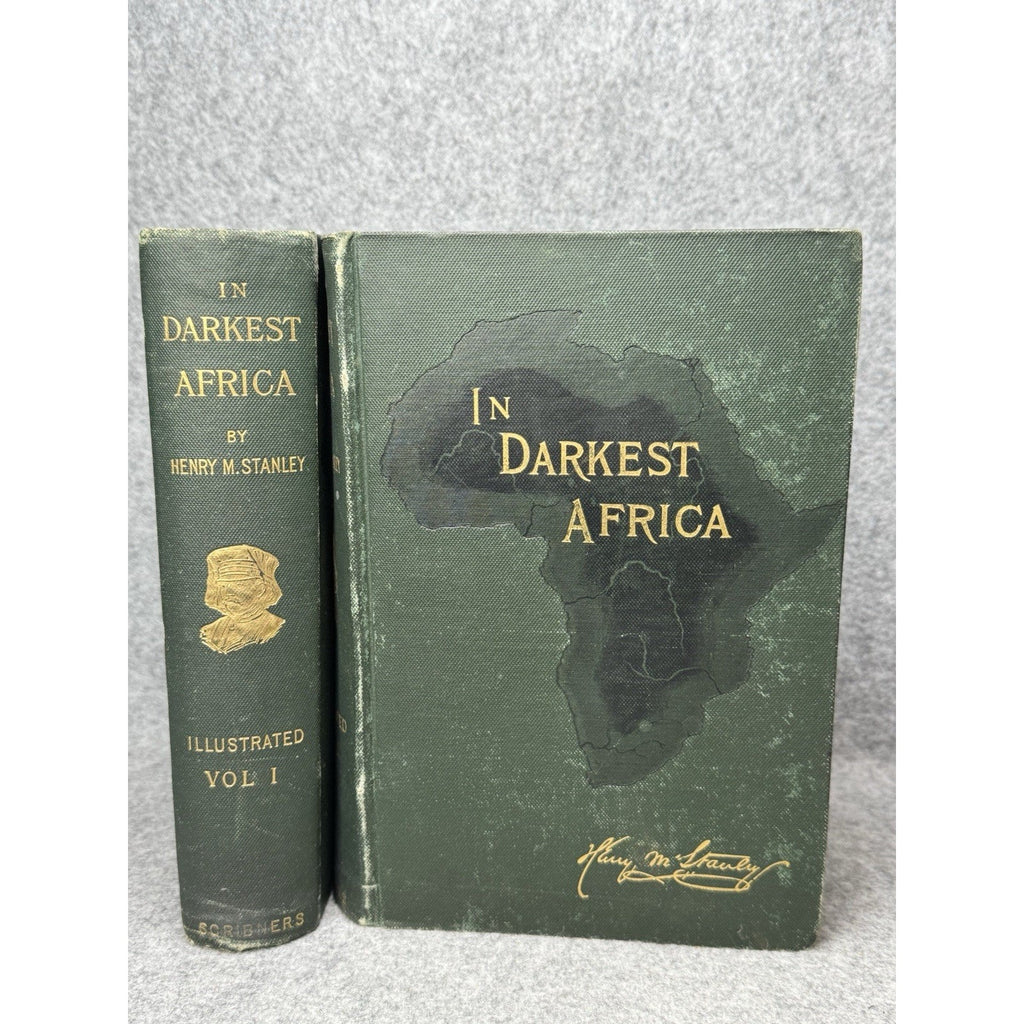 1891 In Darkest Africa Henry M Stanley 2 Vol Set Illustrated Both Folding Maps