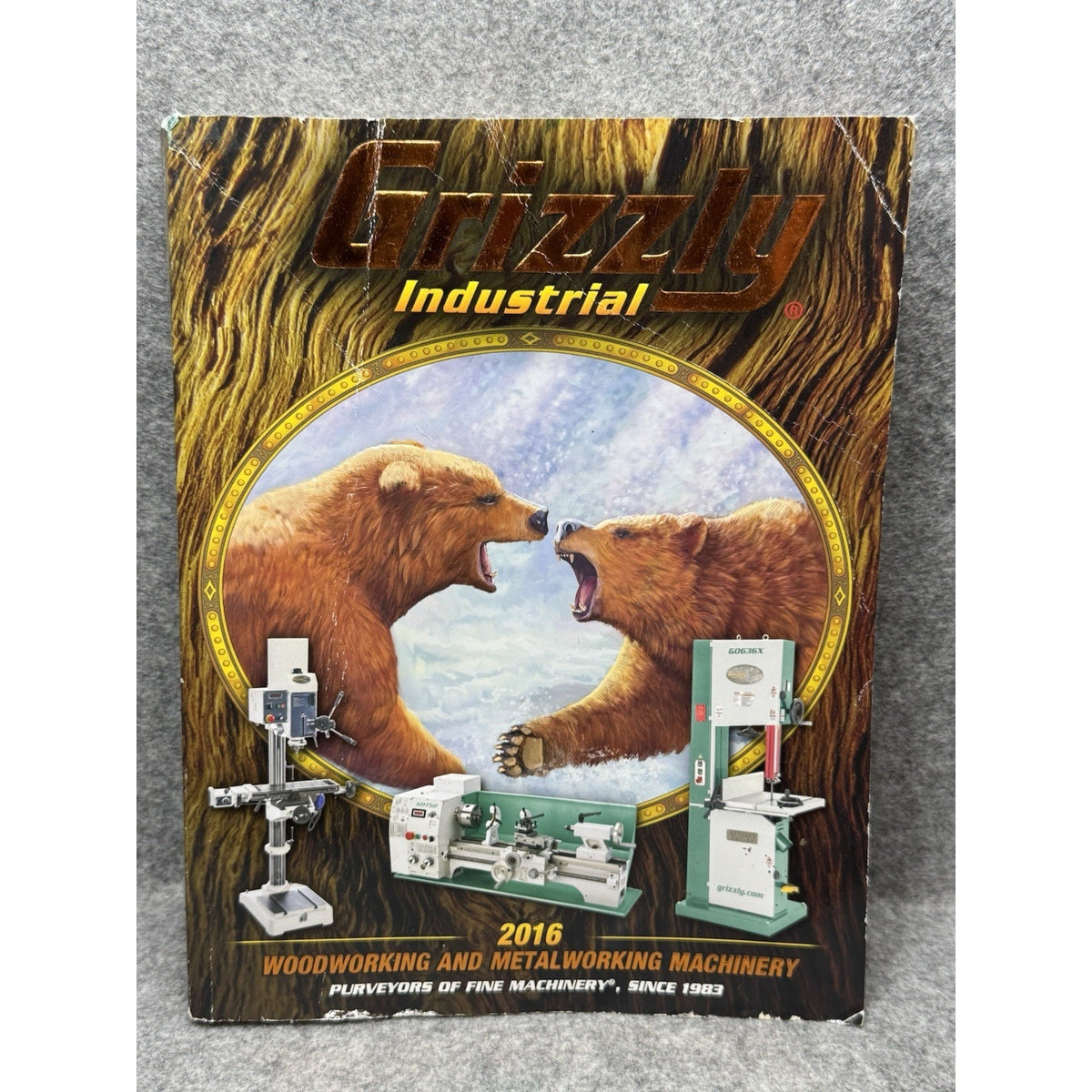2016 Grizzly Industrial Woodworking Metalworking Machinery Catalog Bear Cover