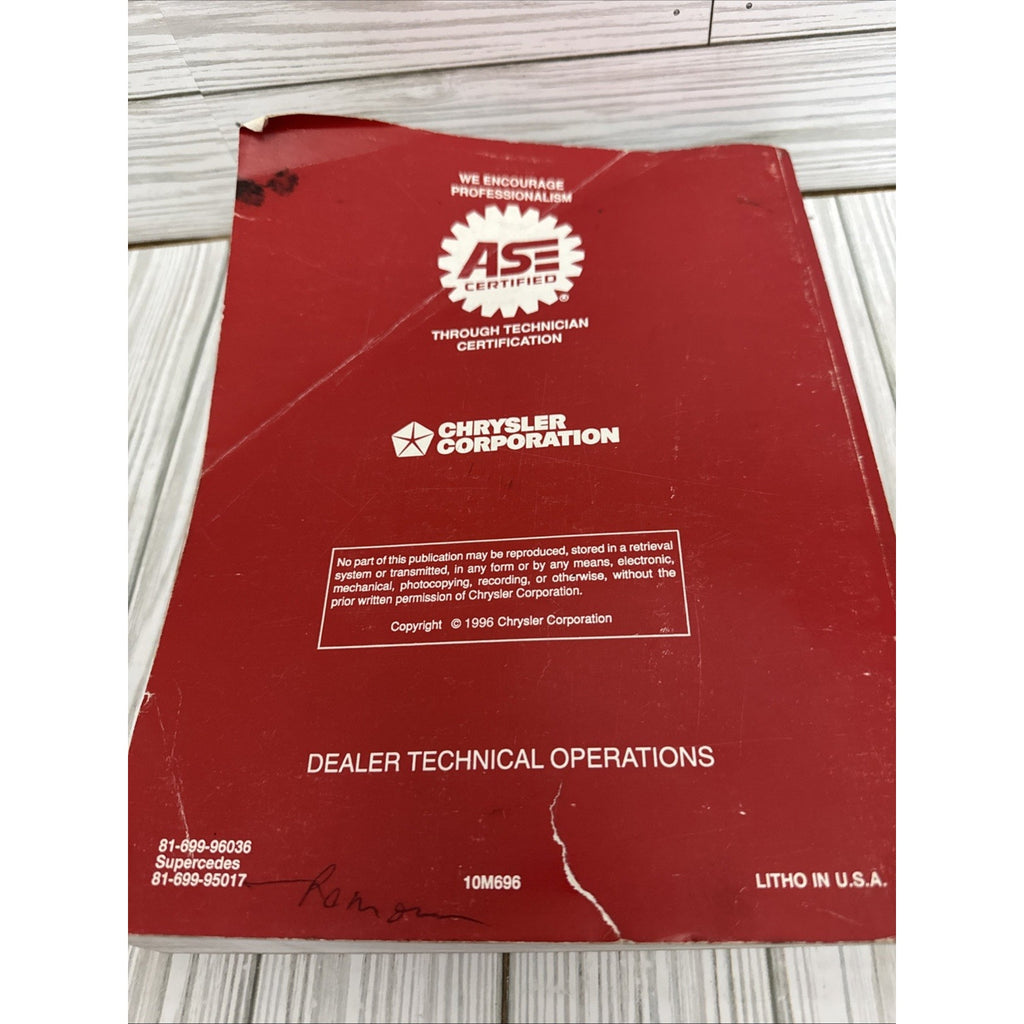 Chrysler Jeep Grand Cherokee Service Manual 1996-1997 Body Diagnostic Procedures