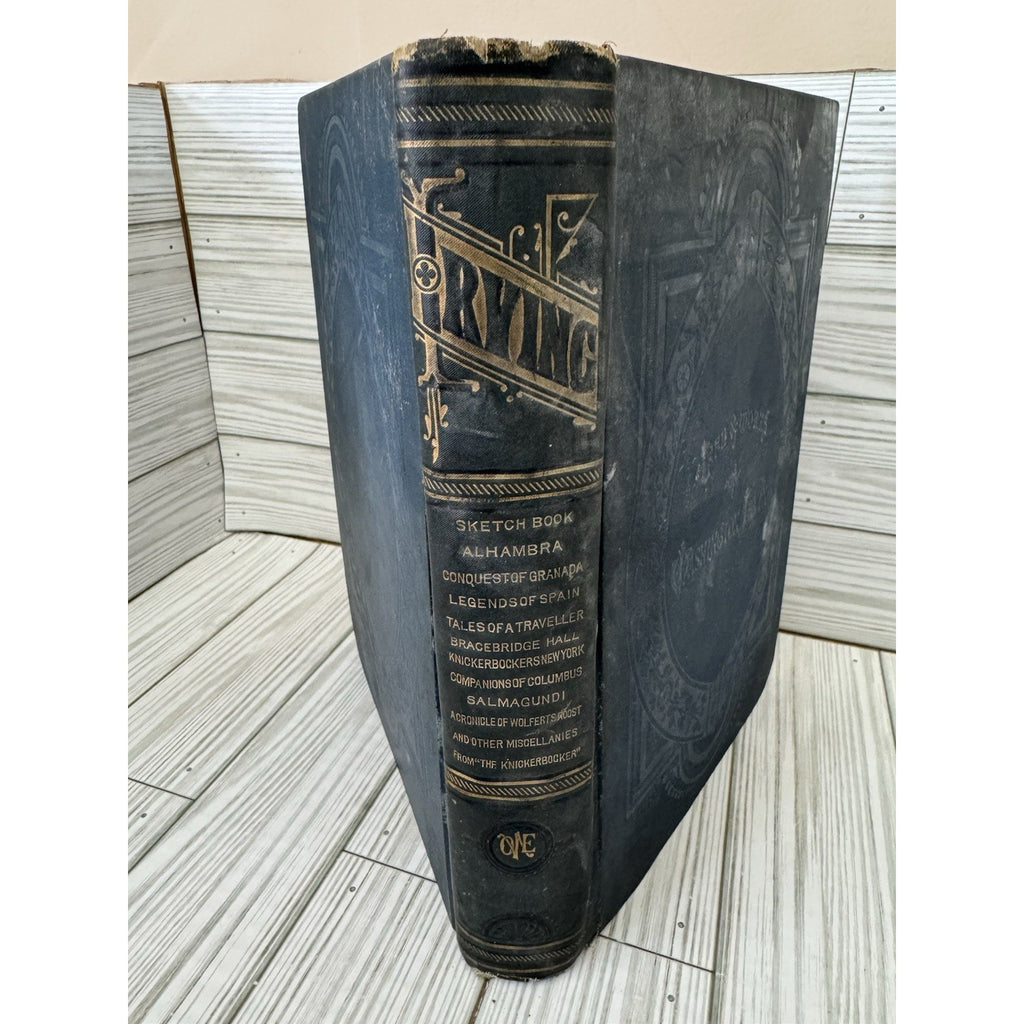 1879 Washington Irving Works HC Pollard & Moss Sketch Book Alhambra