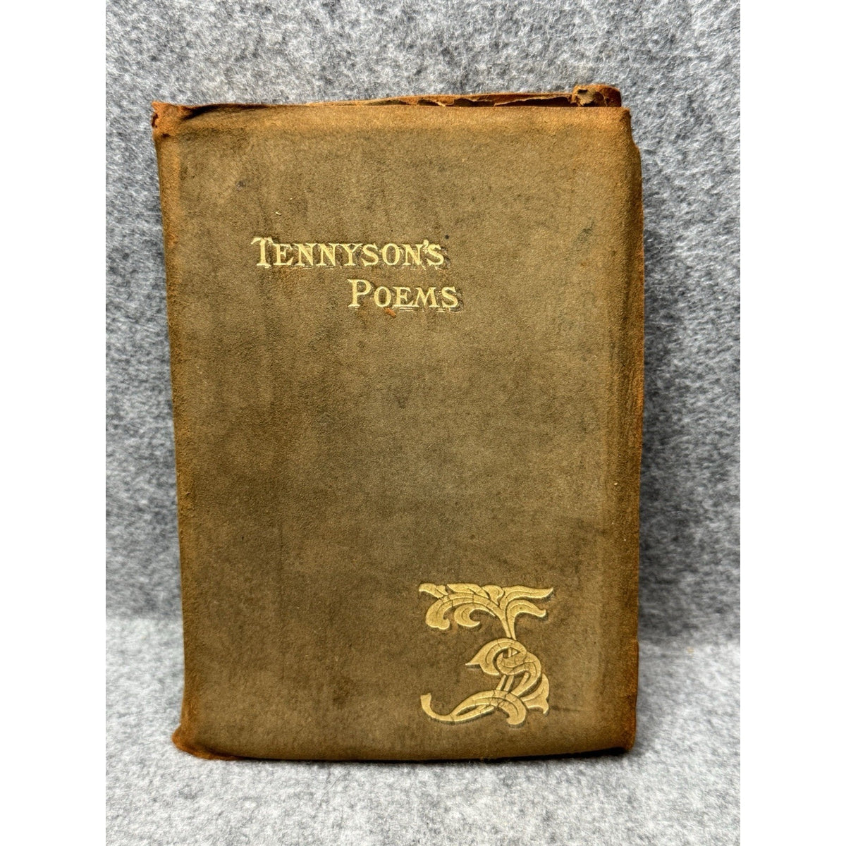 Antique c1900 Tennyson’s Poems Alfred Tennyson Hurst Suede Binding