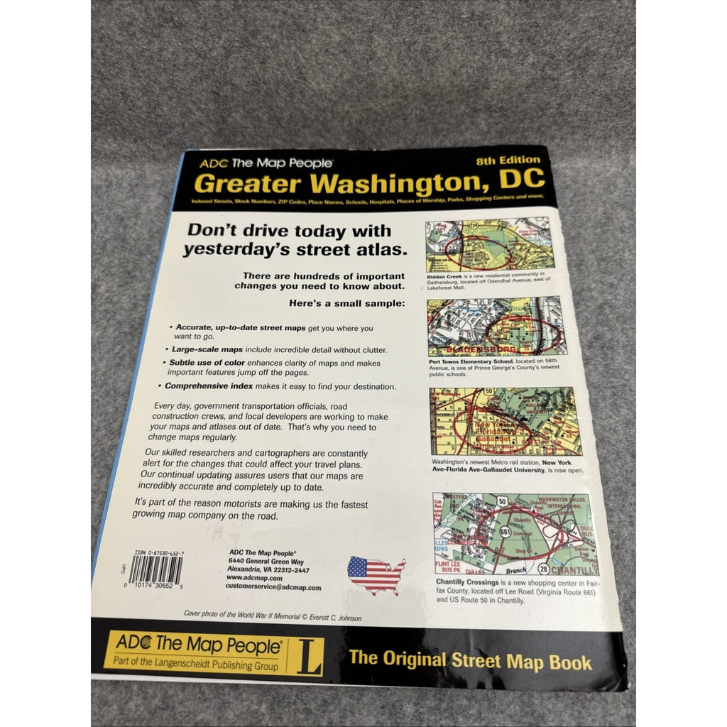 Washington, DC Street Map Book by the Map People Staff ADC (2005, Other)