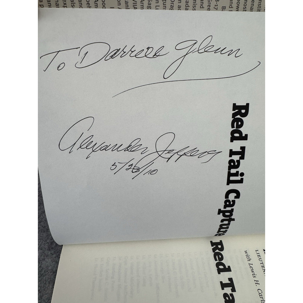 Signed Red Tail Captured Red Tail Free Tuskegee Airman Memoir HC 2005