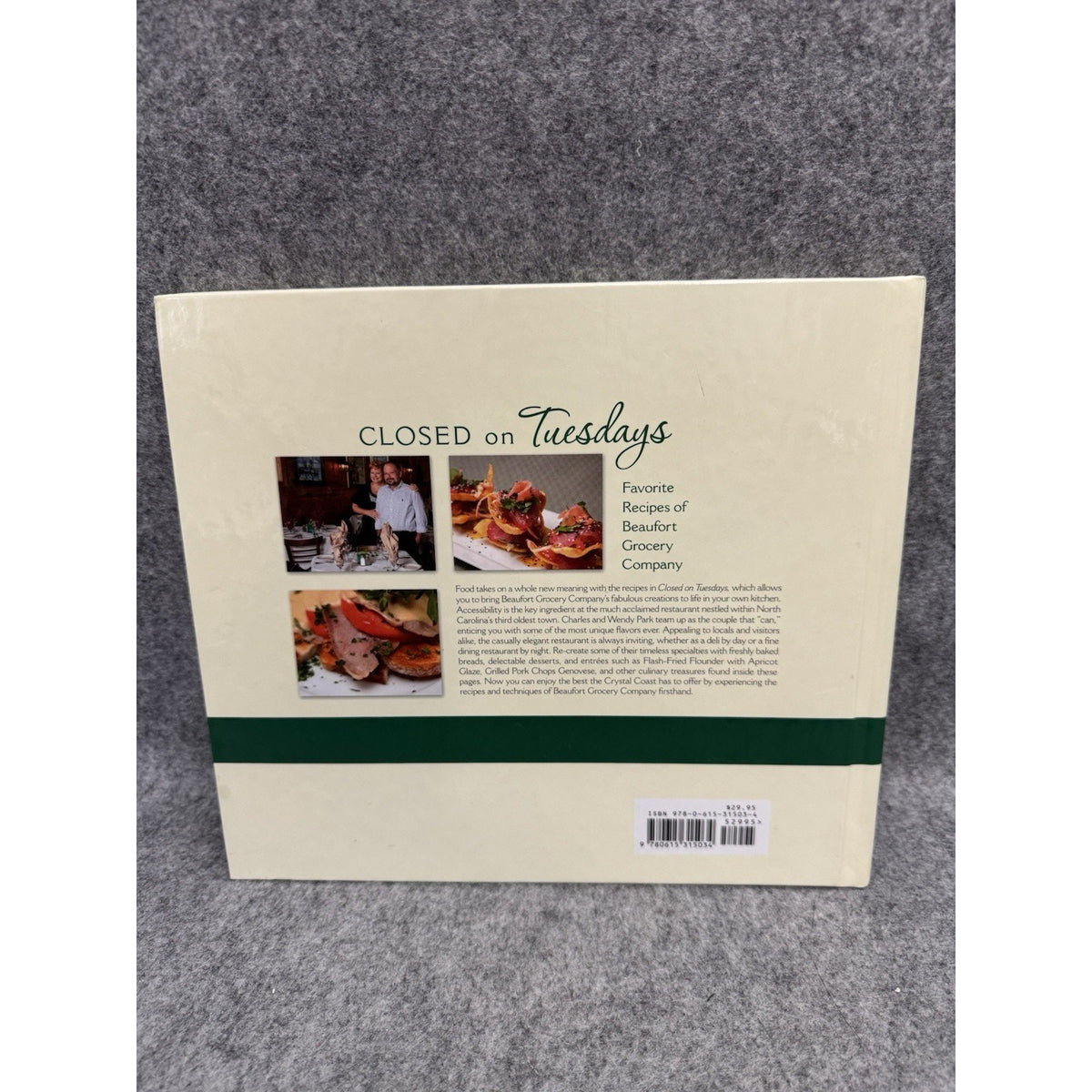 Signed Closed on Tuesdays Beaufort Grocery Company Cookbook HC 2010