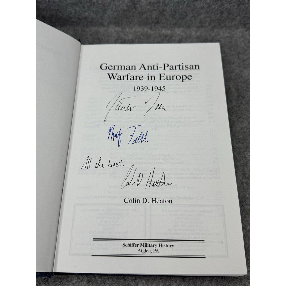 German Anti-Partisan Warfare 2001 Heaton Rall Falck Signed WWII 14 Autographs DJ