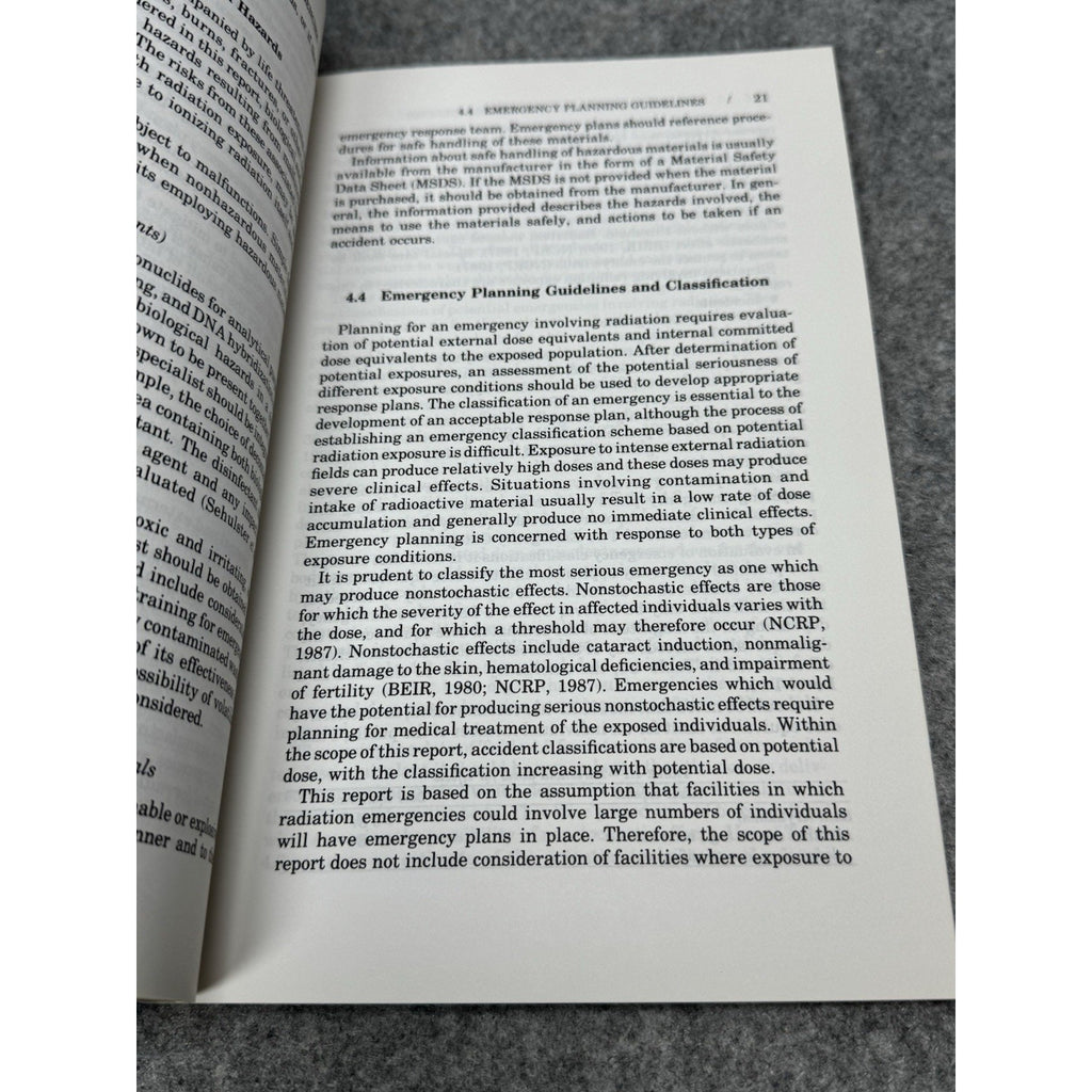 NCRP Report 111 Radiation Emergency Plans Medical Industrial Facilities