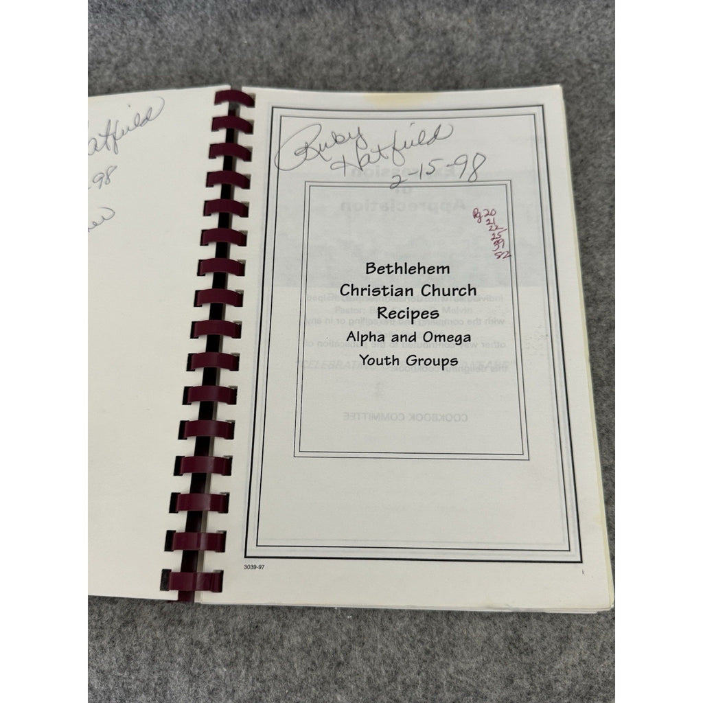 Bethlehem Christian Church Recipes Cookbook Suffolk VA 1997 Community
