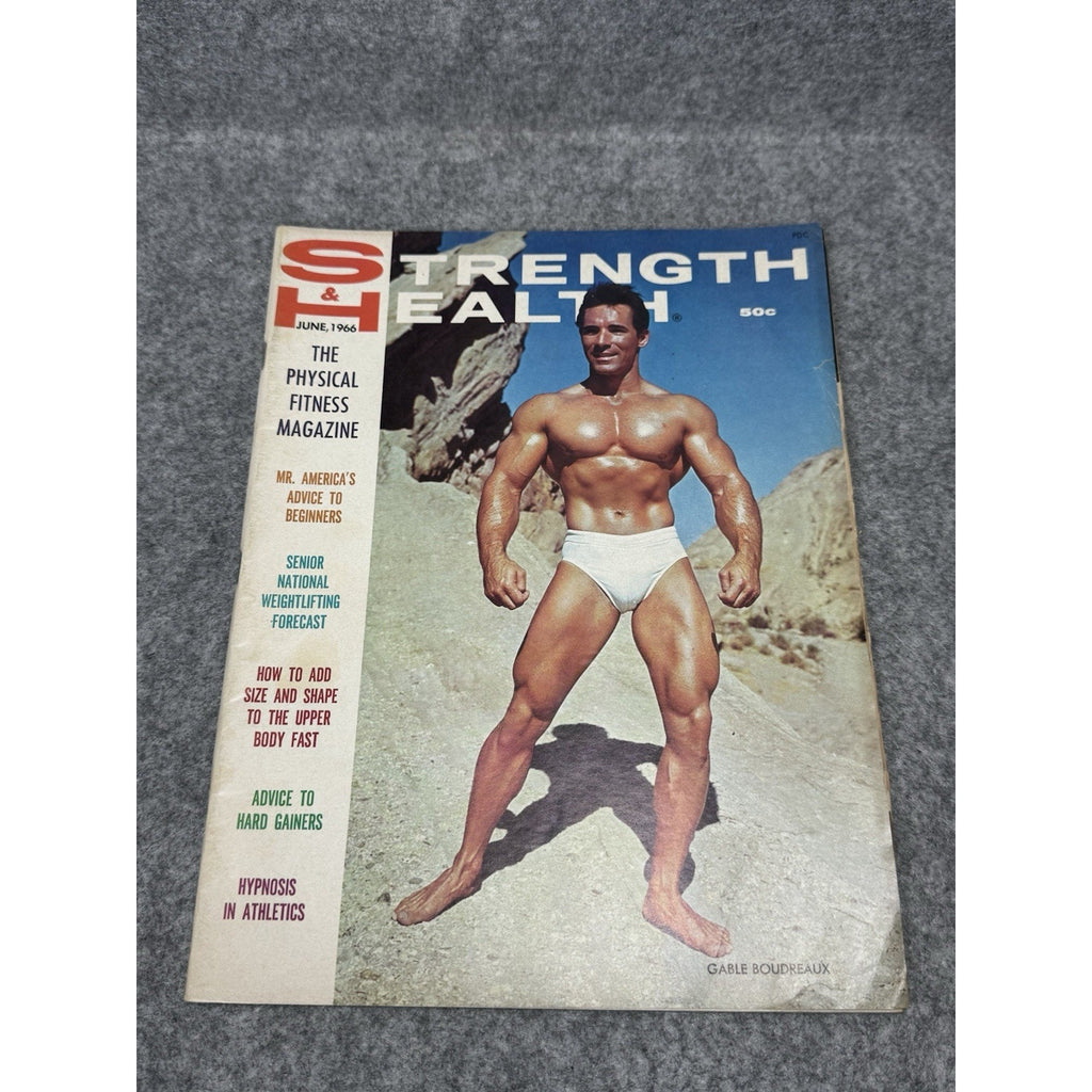 Strength & Health June 1966 Gable Boudreaux Bodybuilding Magazine York Barbell