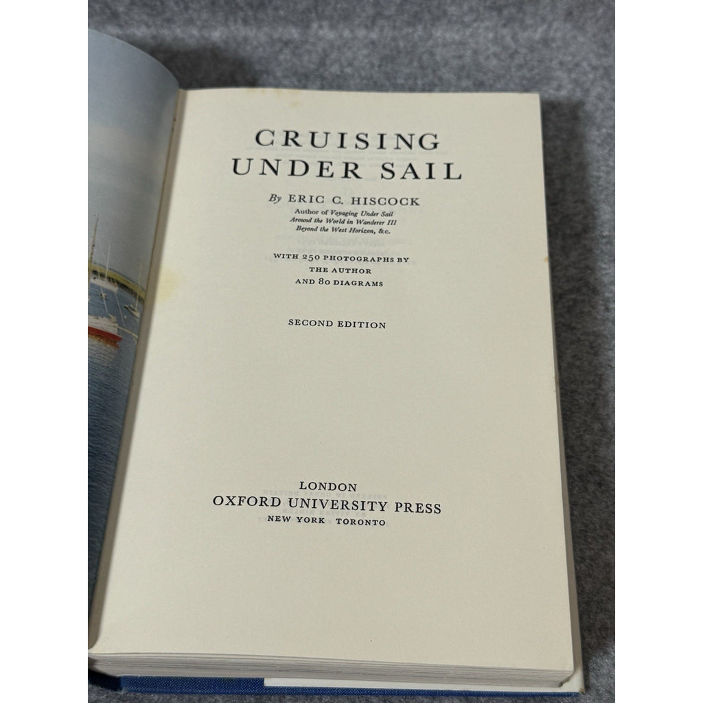 Cruising Under Sail 2nd Ed Eric C Hiscock 1971 HC DJ Oxford Sailing