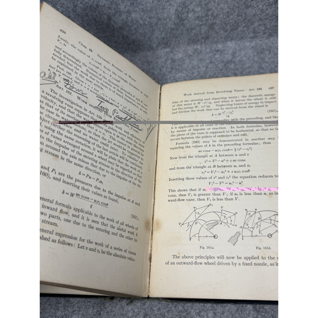 1916 Treatise on Hydraulics Mansfield Merriman 10th Revised Ed HC Engineering