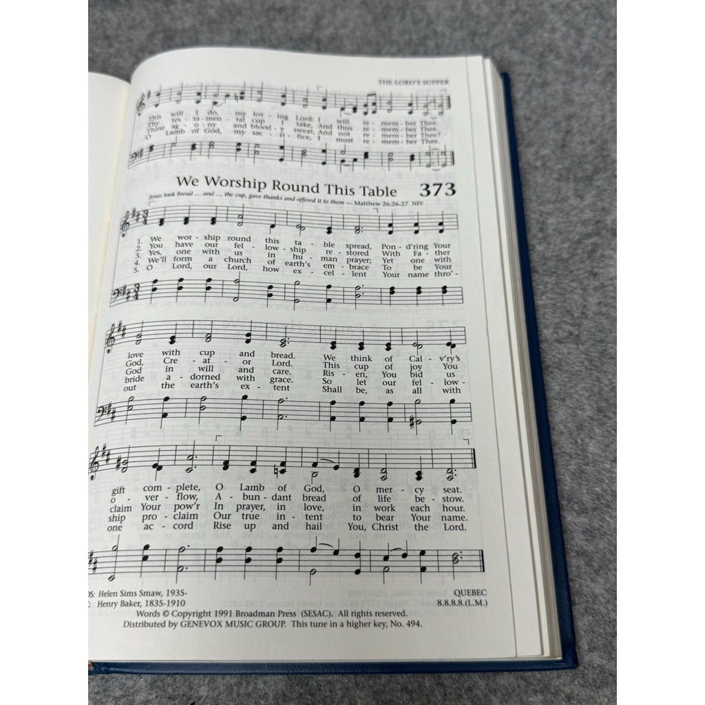 The Baptist Hymnal 1991 Convention Press Prussian Blue Hardcover Clean