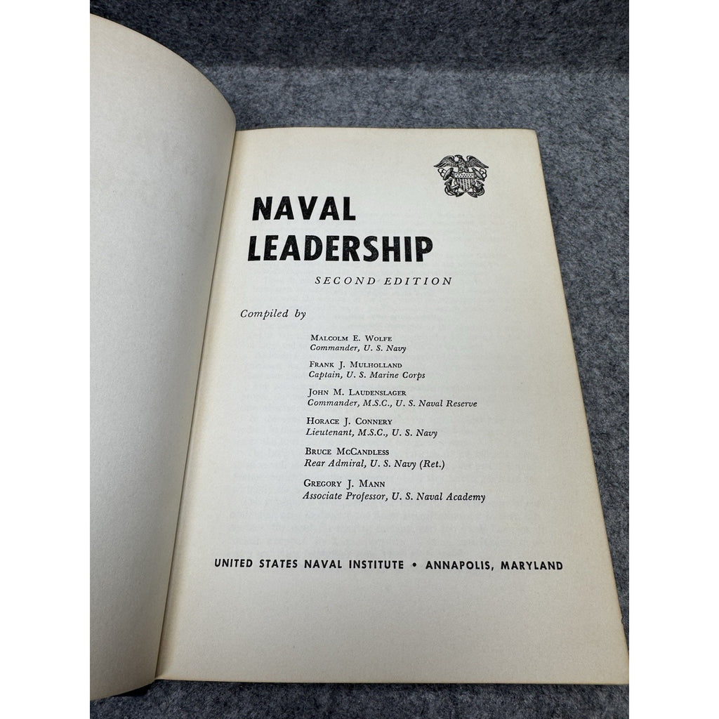 1962 Naval Leadership 2nd Ed US Naval Institute Cold War Navy Hardcover