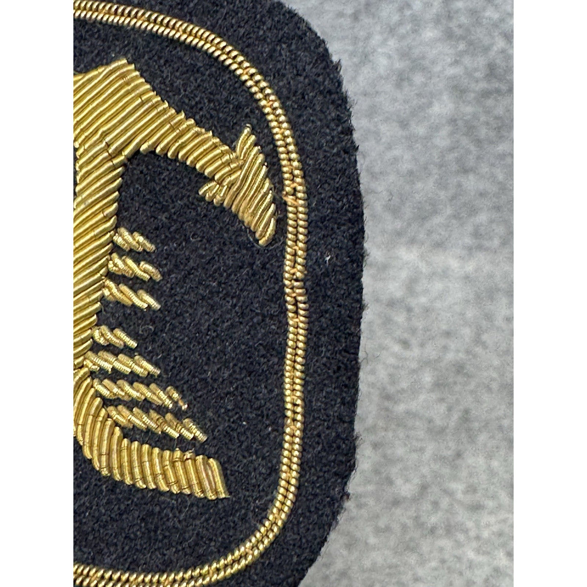 Kriegsmarine Style Coastal Artillery Gold Bullion Anchor Naval Sleeve Patch