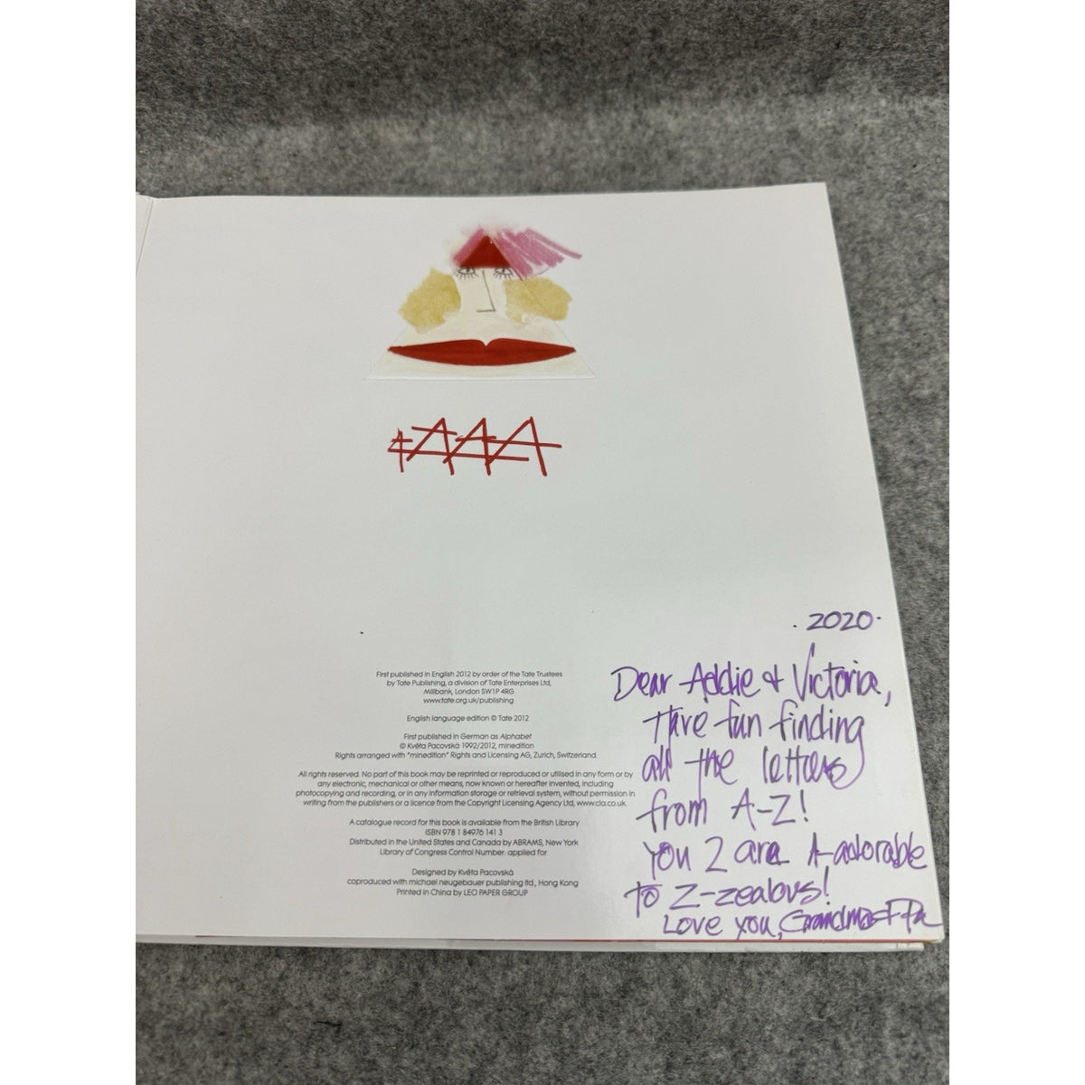 Alphabet by Kveta Pacovska HC Pop-Up Art Book 2012 Tate Abrams