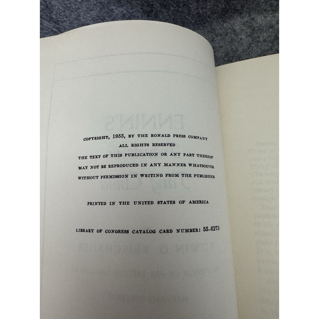 1955 Ennin’s Travels in T’ang China Edwin O Reischauer Hardcover