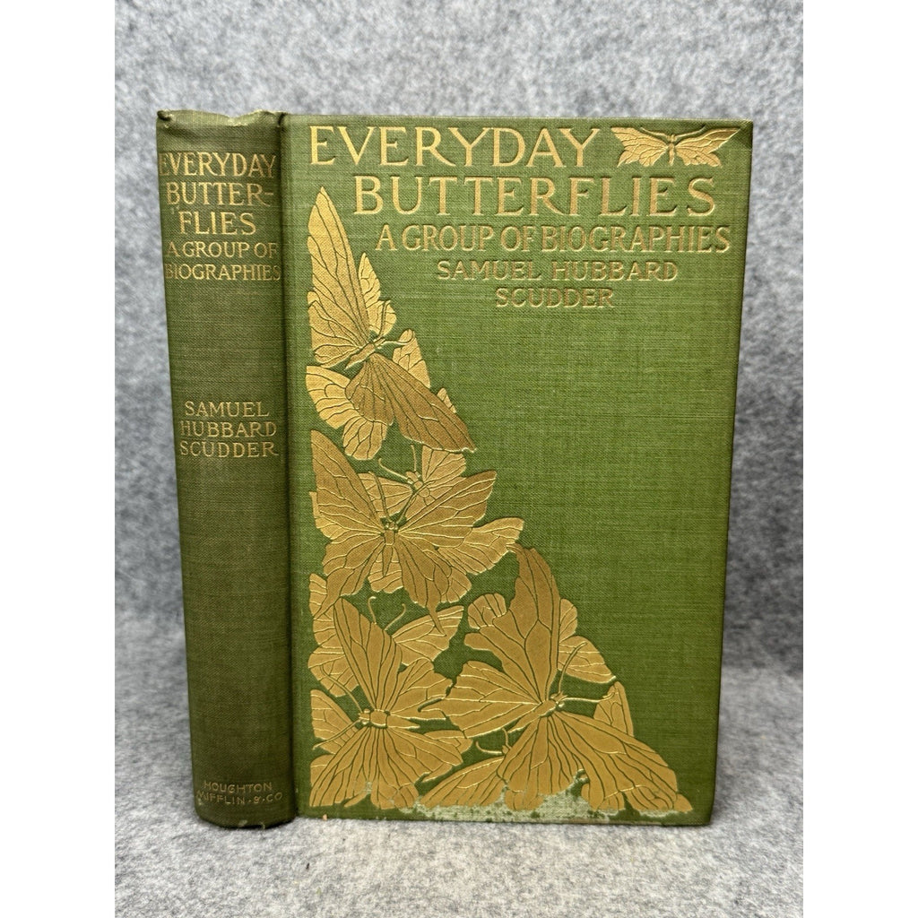 1899 Every-Day Butterflies Scudder First Edition Gilt Hardcover Color Plates