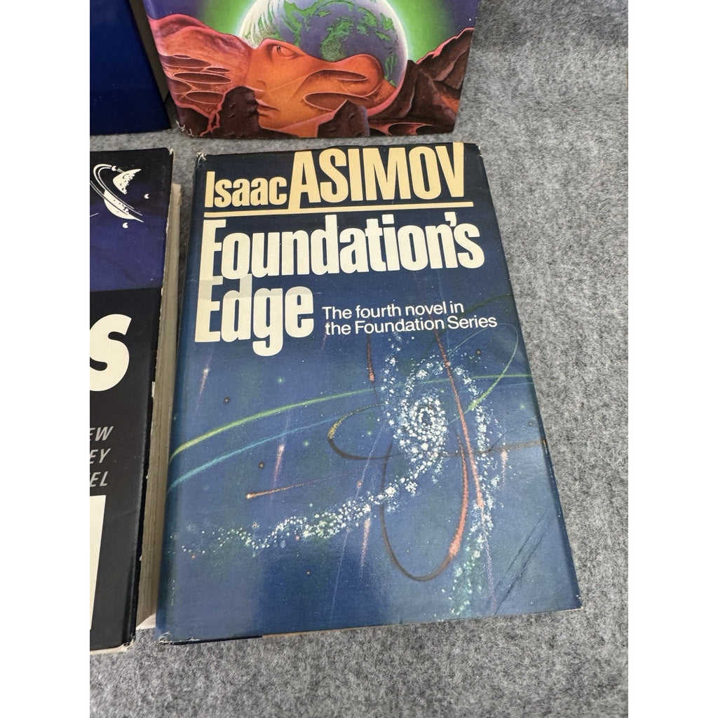 Isaac Asimov 6 HC Lot First Edition Foundation Edge Earth Robots