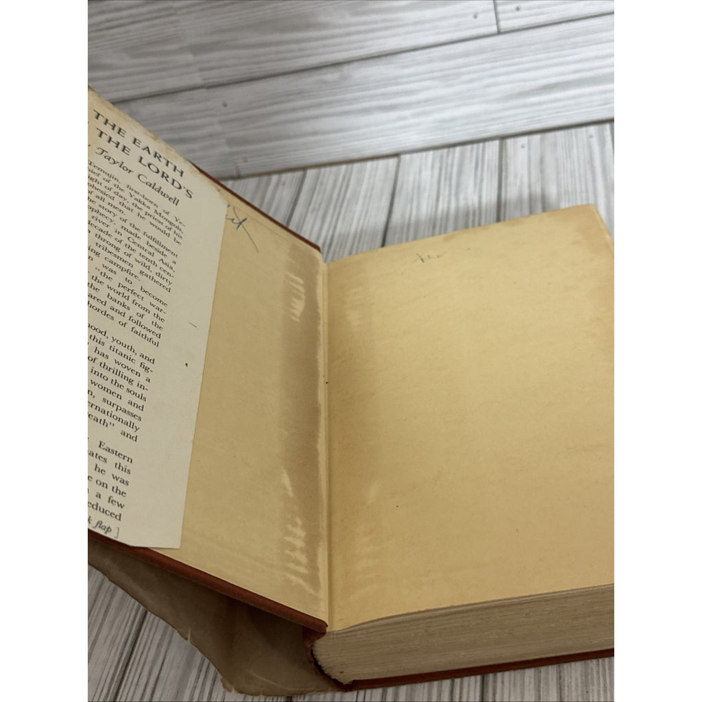 The Earth is the Lord's by Taylor Caldwell 1940 Hardcover with Dust Jacket