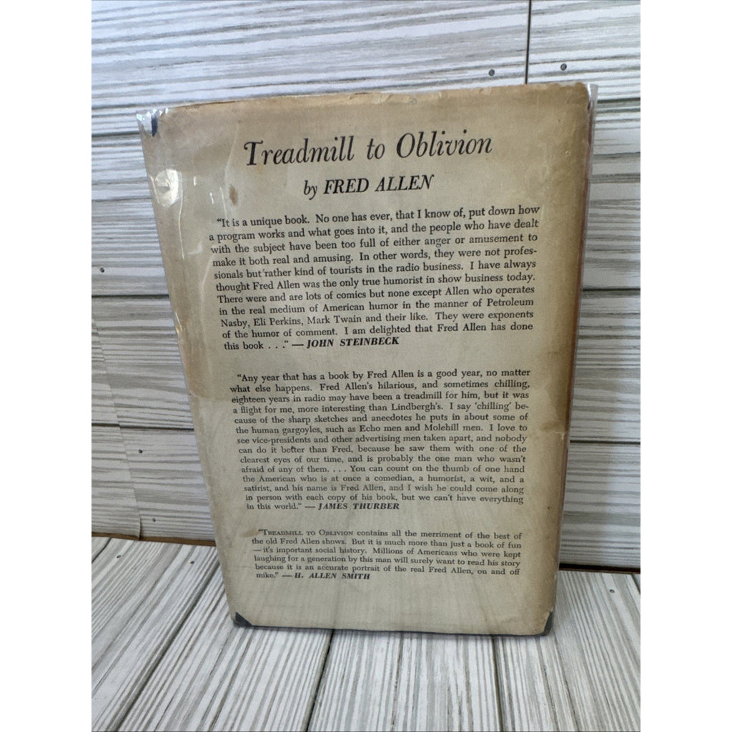 Treadmill to Oblivion by Fred Allen 1954 First Edition Hardcover Book Rare